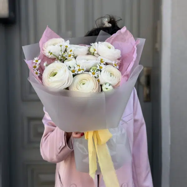 Bukiet z białych jaskr