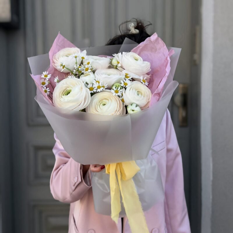 Bukiet z białych jaskr