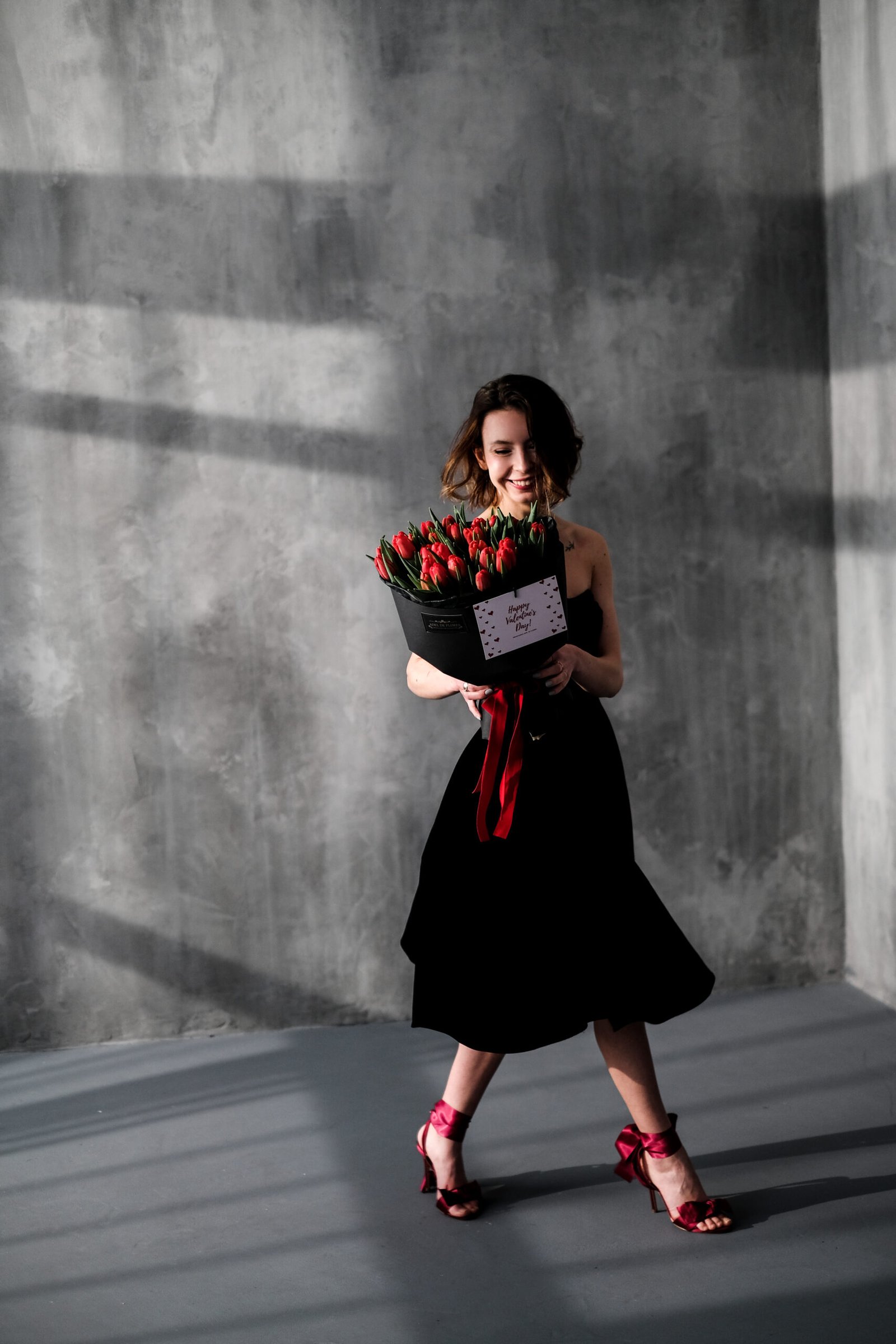 Bukiet czerwonych tulipanów