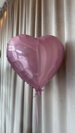 Balon w kształcie serca 35 cm — różowy