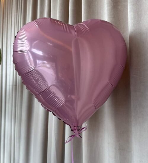 Balon w kształcie serca 35 cm — różowy