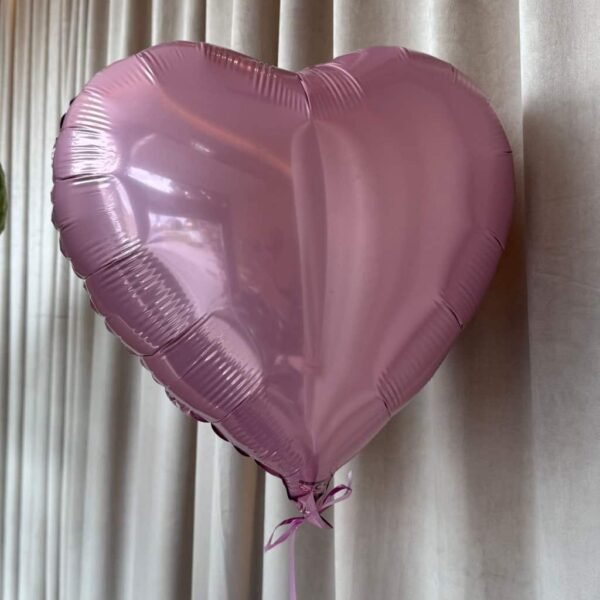 Шар в форме сердца, 35 см — розовый