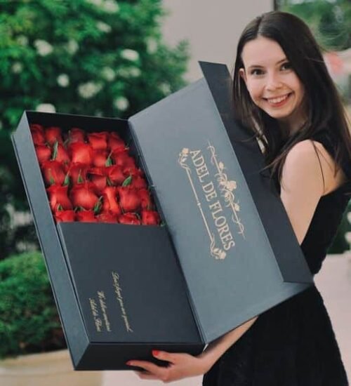 Ekskluzywny box z 25 czerwonymi różami