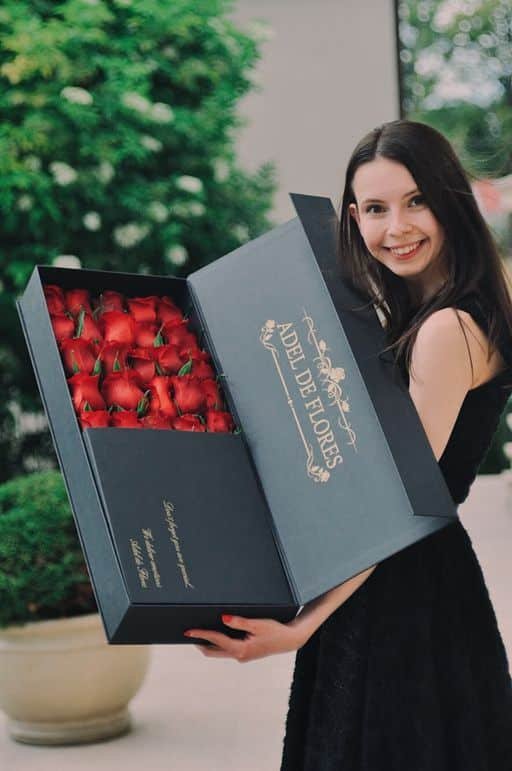 Ekskluzywny box z 25 czerwonymi różami