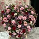Похоронное сердце из красных роз — Adel de Flores